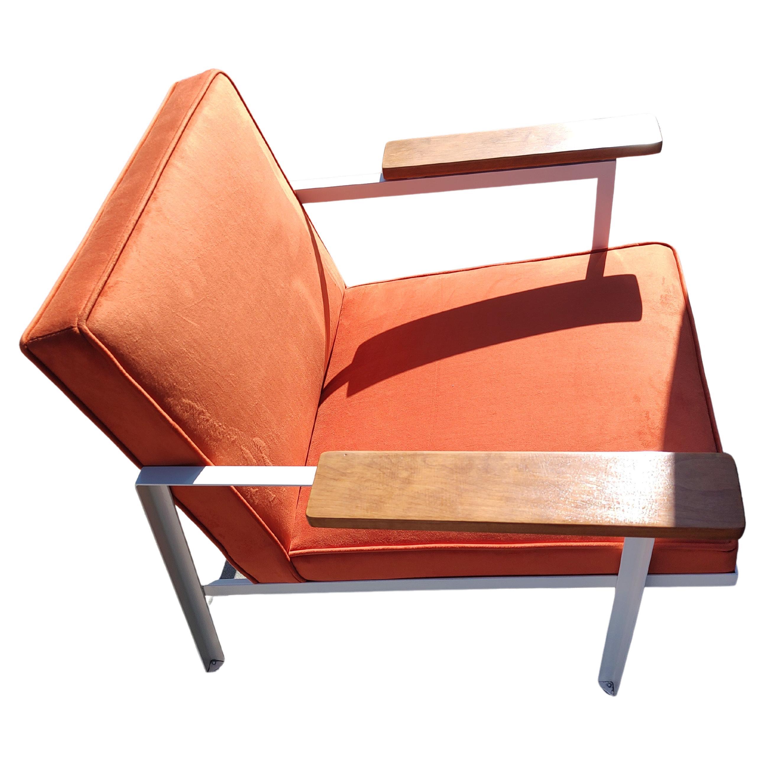 Steel Pair Restored Mid Century Modern Lounge Chairs George Nelson for Herman Miller  For Sale