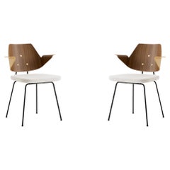 Pair RFH Armchairs-Walnut & Beech/ Hallingdal 103-by Robin Day for &Tradition
