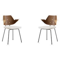 Pair RFH Armchairs-Walnut & Beech/ Hallingdal 103-by Robin Day for &Tradition