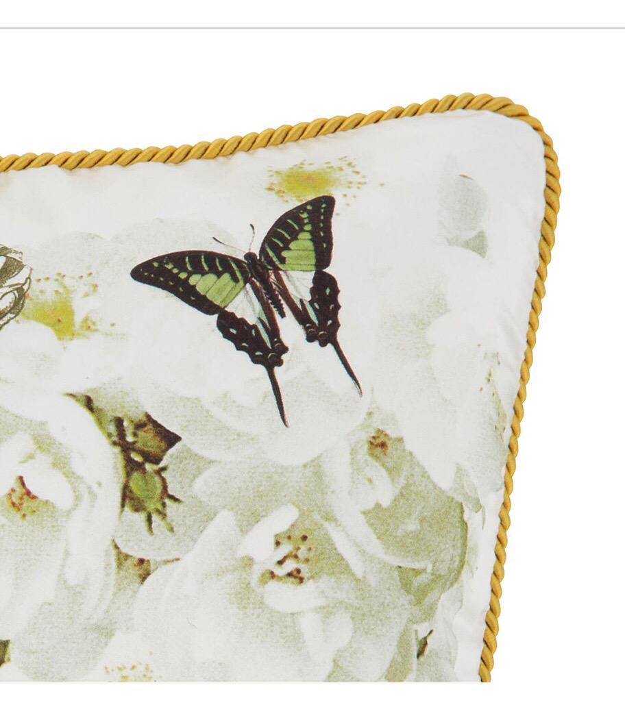 Roberto Cavalli Home Collection Flora & Fauna Signature Silk Throw Pillows, Pair 2