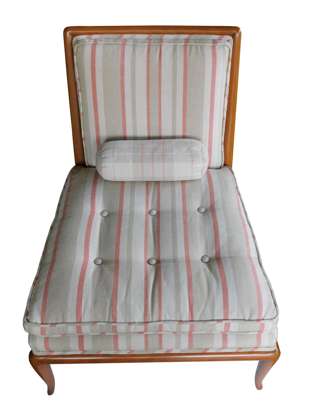 Mid-Century Modern Pair of Robsjohn-Gibbings for Widdicomb Midcentury Walnut Slipper Chairs For Sale