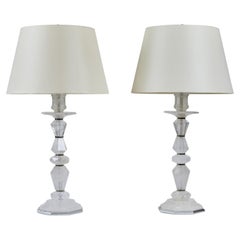 Pair Rock Crystal Table Lamps