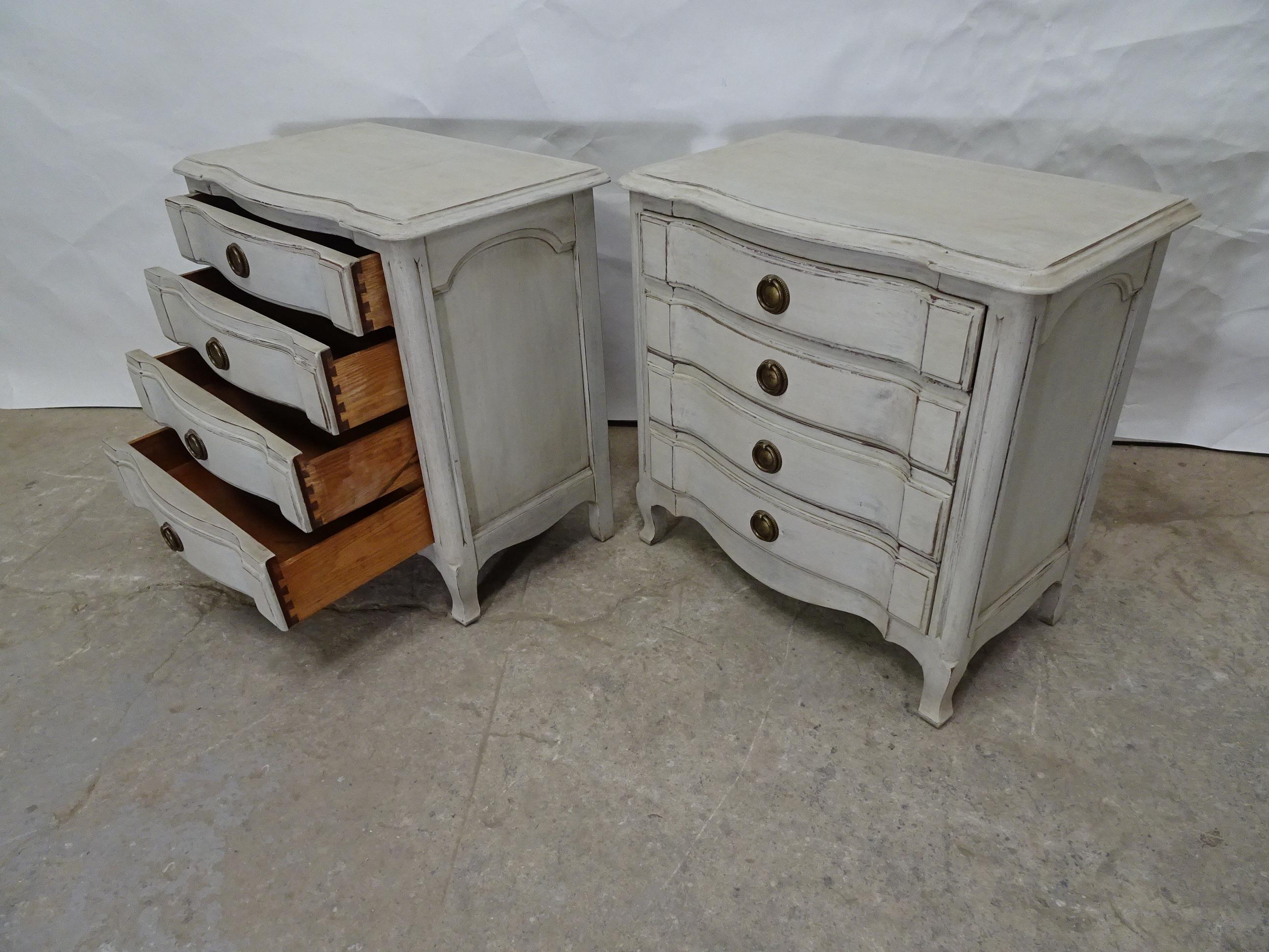 Mid-20th Century Pair of Rococo Style Nightstands