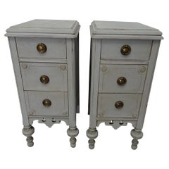 Antique Pair of Rococo Style Nightstands
