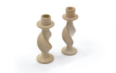 Pair of Rookwood Pottery Candlesticks, Off White / Ivory
