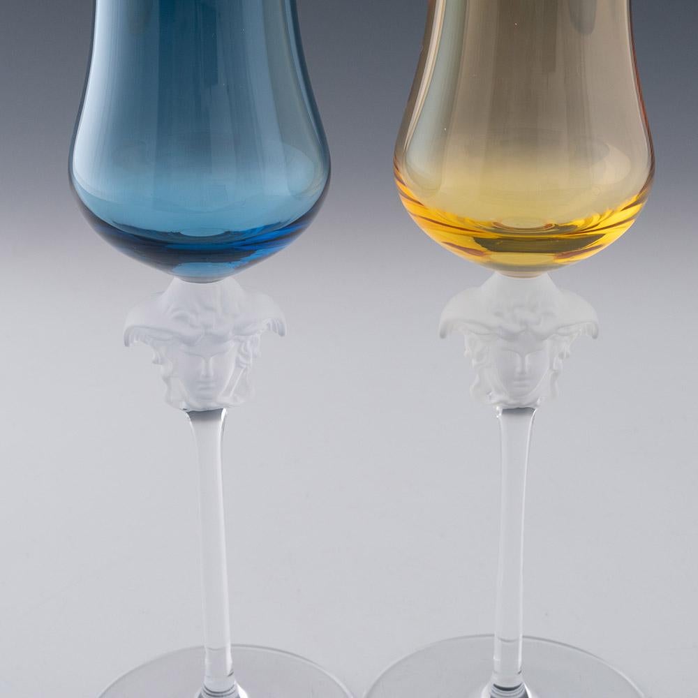 Paar Rosenthal Versace Grappa Gläser Medusa Lumiere im Angebot 7