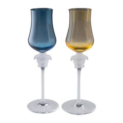 Coppia di bicchieri da grappa Rosenthal Versace Medusa Lumiere