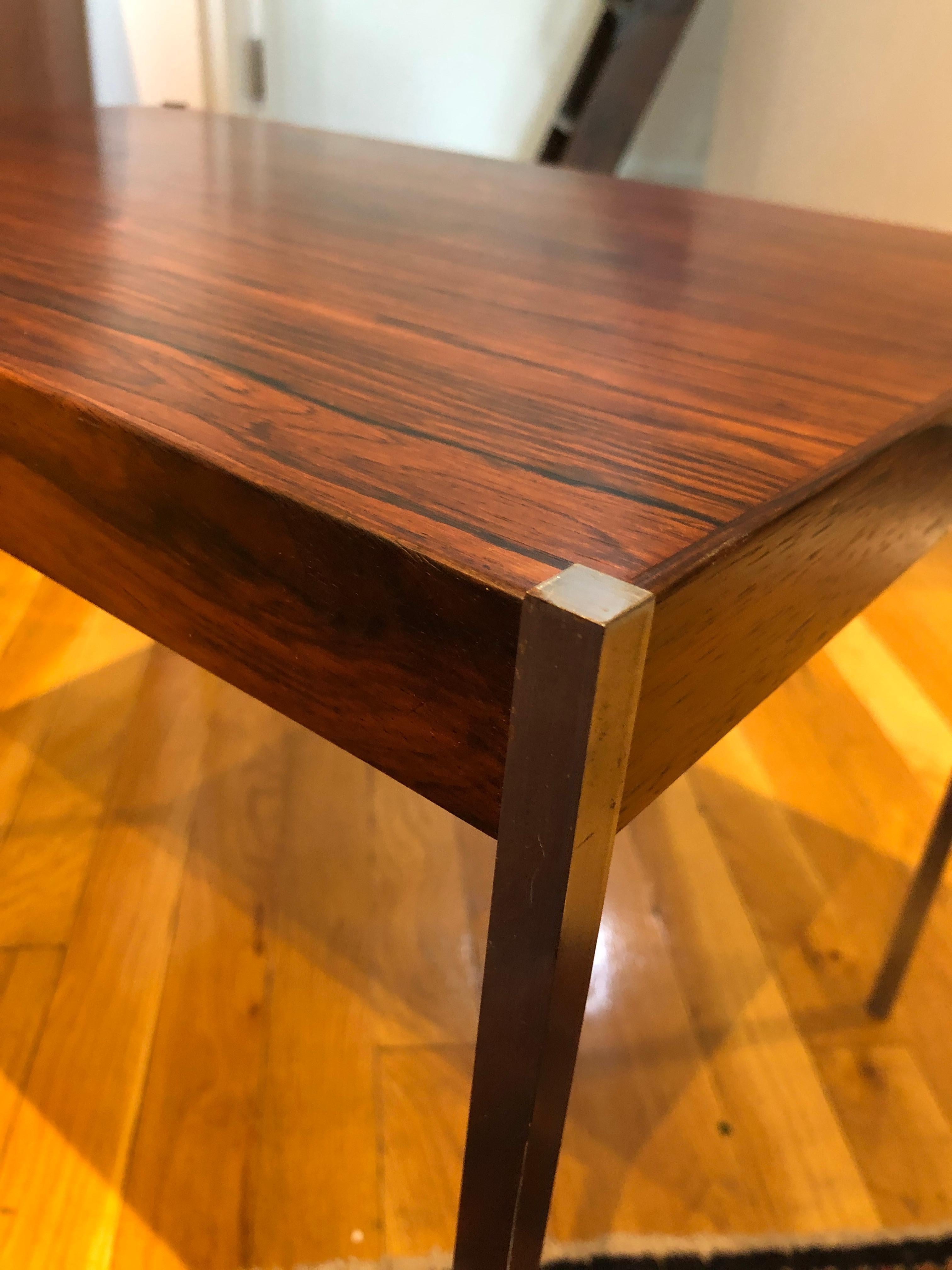 Pair of Rosewood and Aluminum Sidetables by Luxus 2