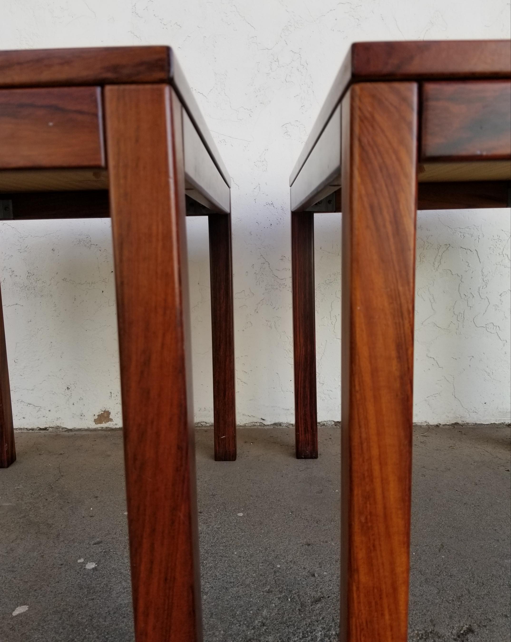 Rosewood Danish Modern Side Tables by Vejle Stole 1