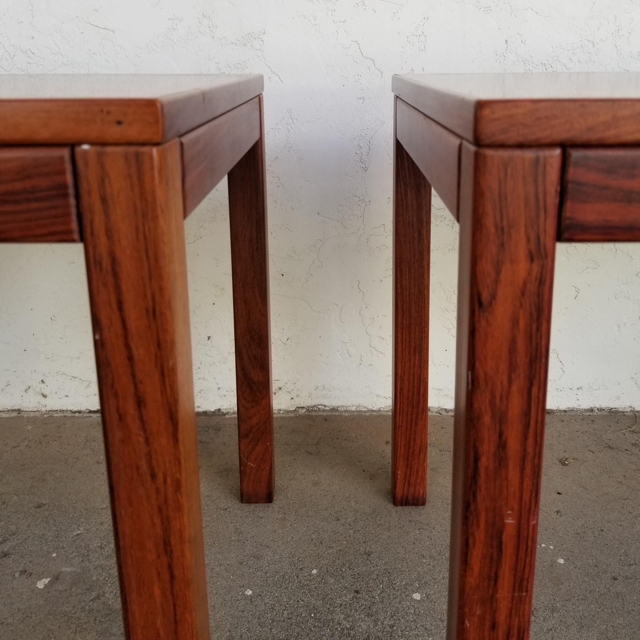 Rosewood Danish Modern Side Tables by Vejle Stole 3