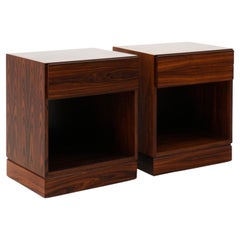 Pair Rosewood Nightstands Model 120 by Arne Wahl Iverson for Vinde Mobelfabrik