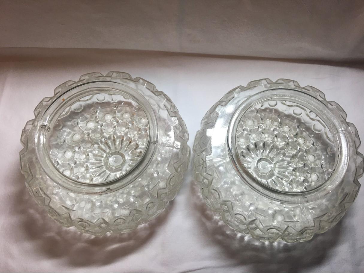 Pair of Round 1960s Pimples Glass Flush Mount or Sconces from Germany For Sale 6