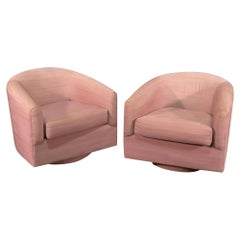 Pair of Round Back Swivel Chairs
