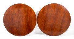 Pair Round Regency Dining Tables Mahogany