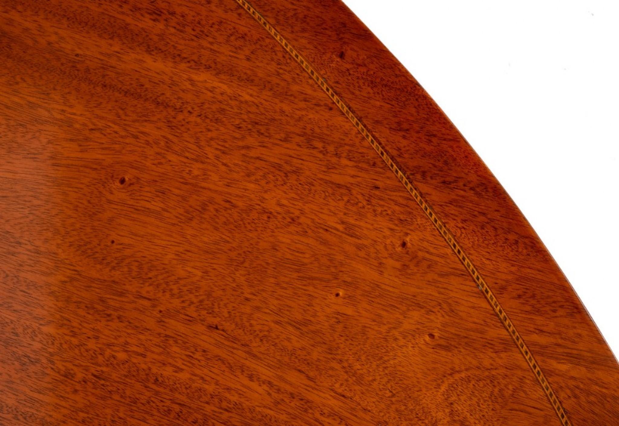 Pair Round Regency Dining Tables Mahogany For Sale 3