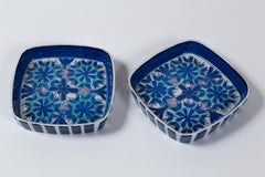 Pair Royal Copenhagen Plates by Marianne Johnson, Denmark, circa 1950s