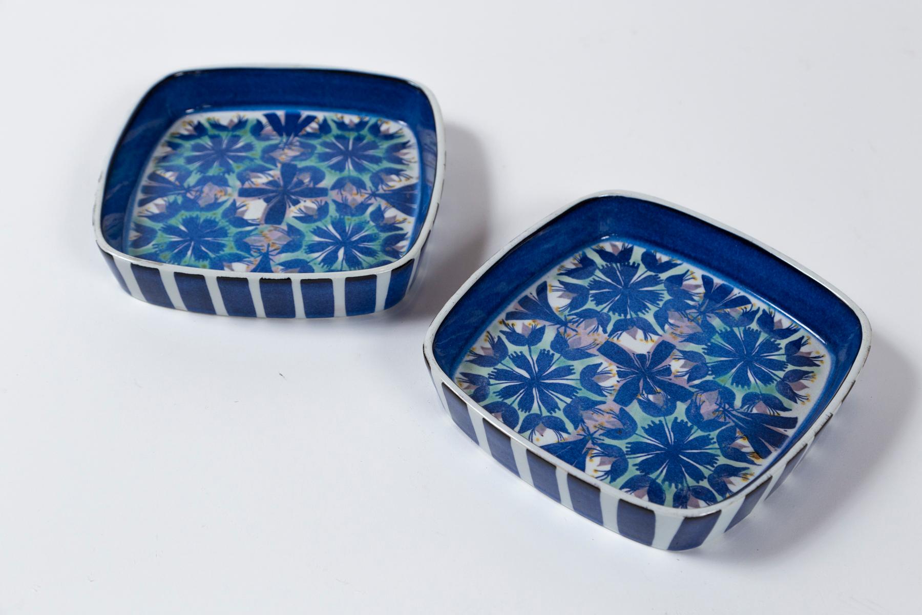 Ceramic Pair Royal Copenhagen Plates by Marianne Johnson, Denmark, circa 1950s For Sale