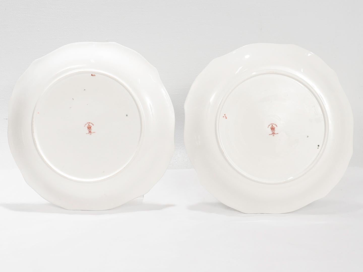 Pareja de platos de almuerzo de porcelana Royal Crown Derby Borde Imari Patrón nº 8450 Dorado en venta