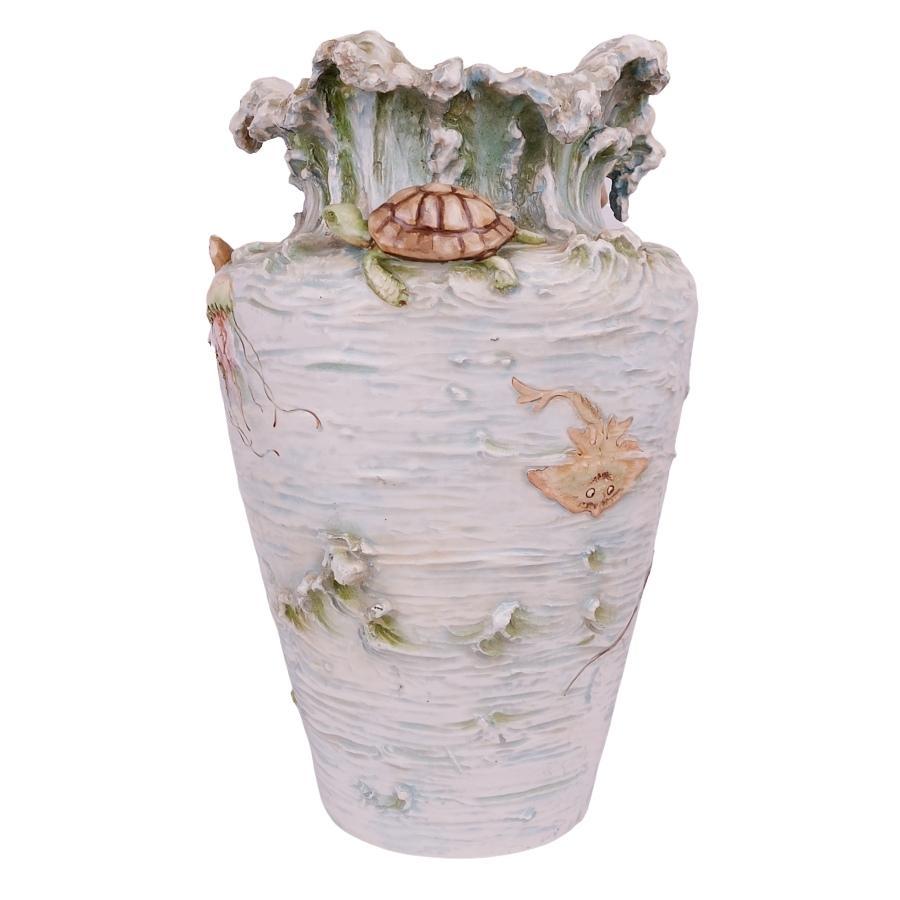 Paar Royal Dux Keramik Merman & Meerjungfrau Figural Sea Creature Vasen Amphora 1910 (Tschechisch) im Angebot
