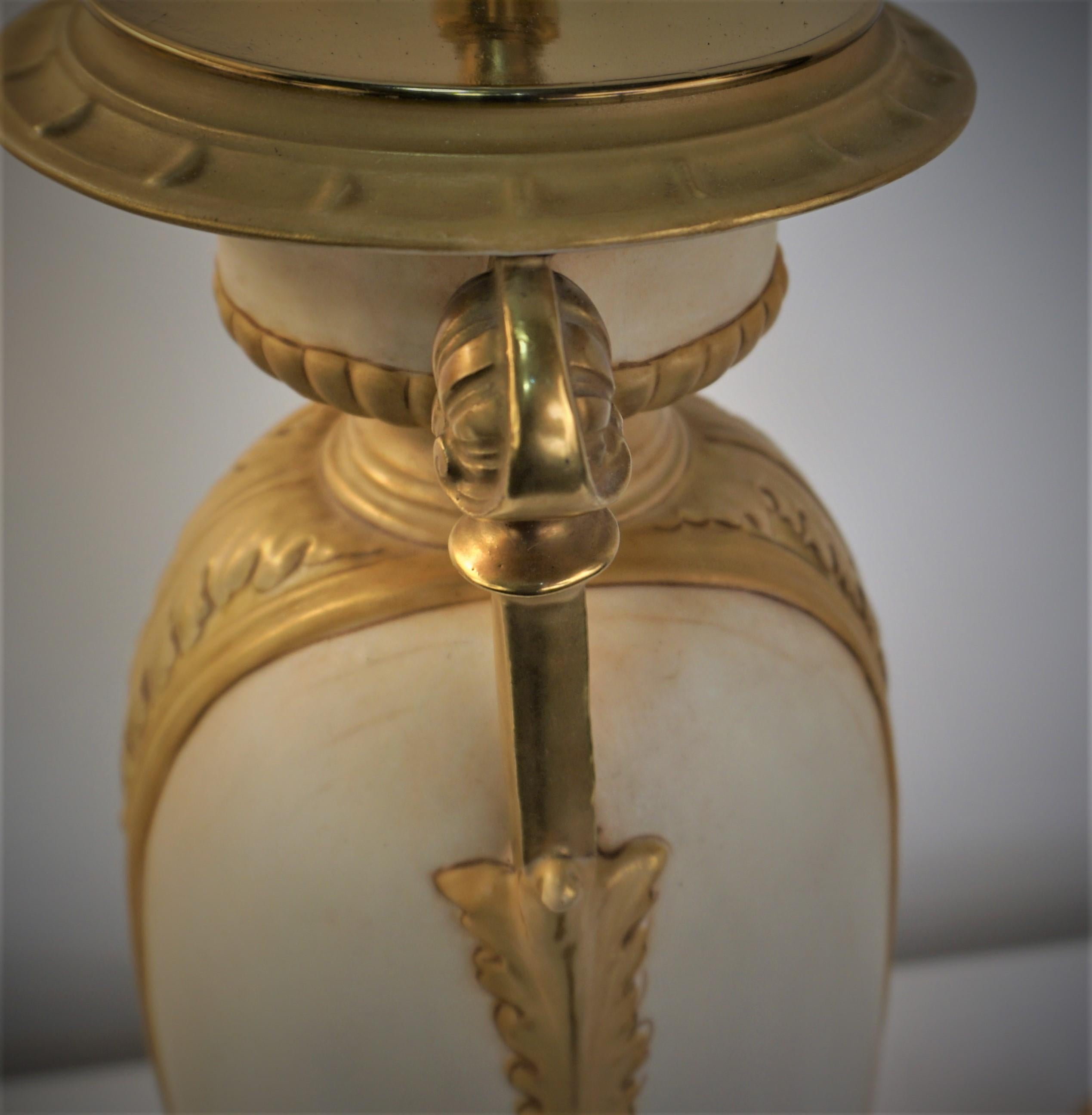 Early 20th Century Pair Royal Dux Classic Vases Mounted as Table Lamps For Sale