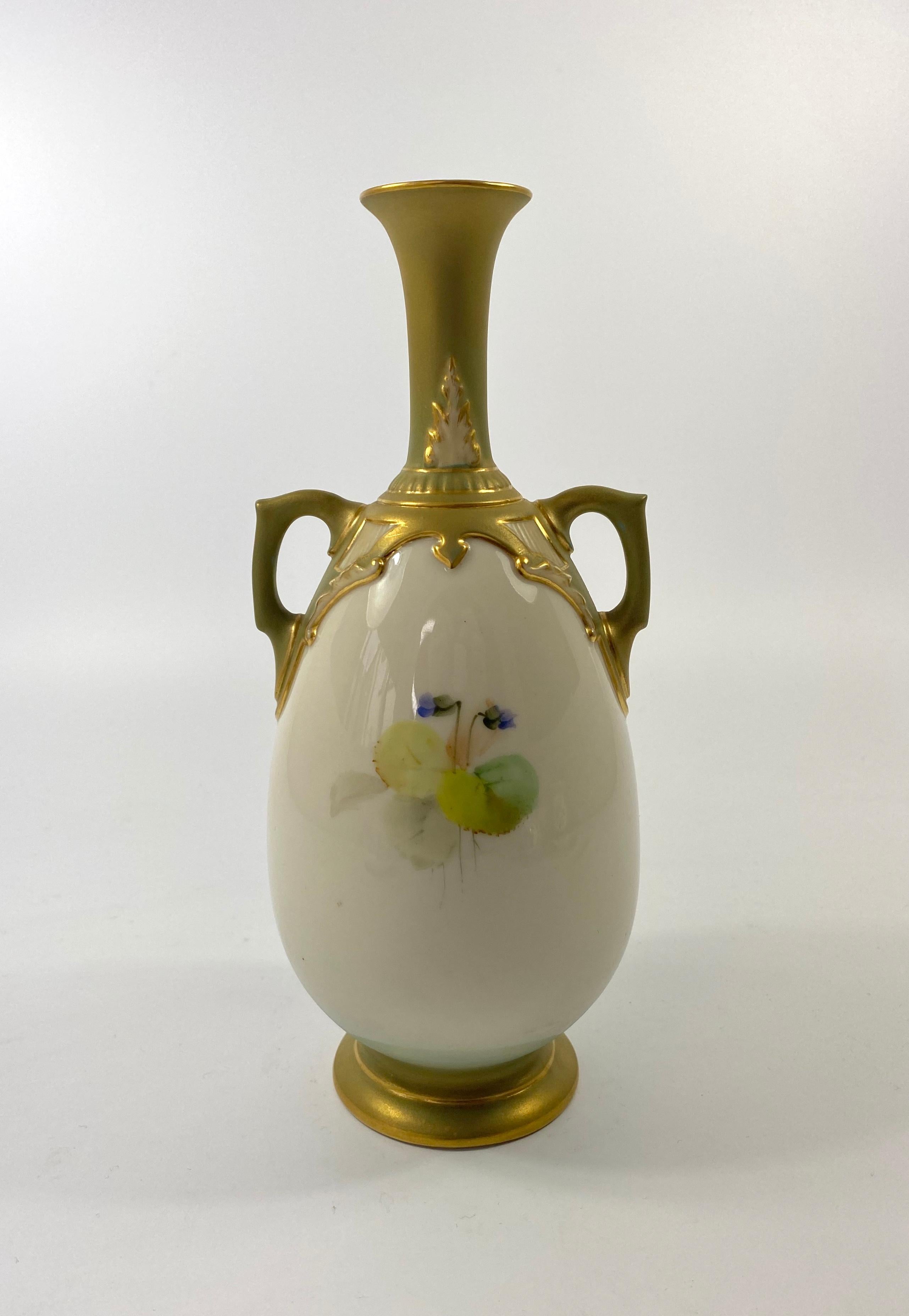 Pair Royal Worcester Vases, George Cole, D 1908 7