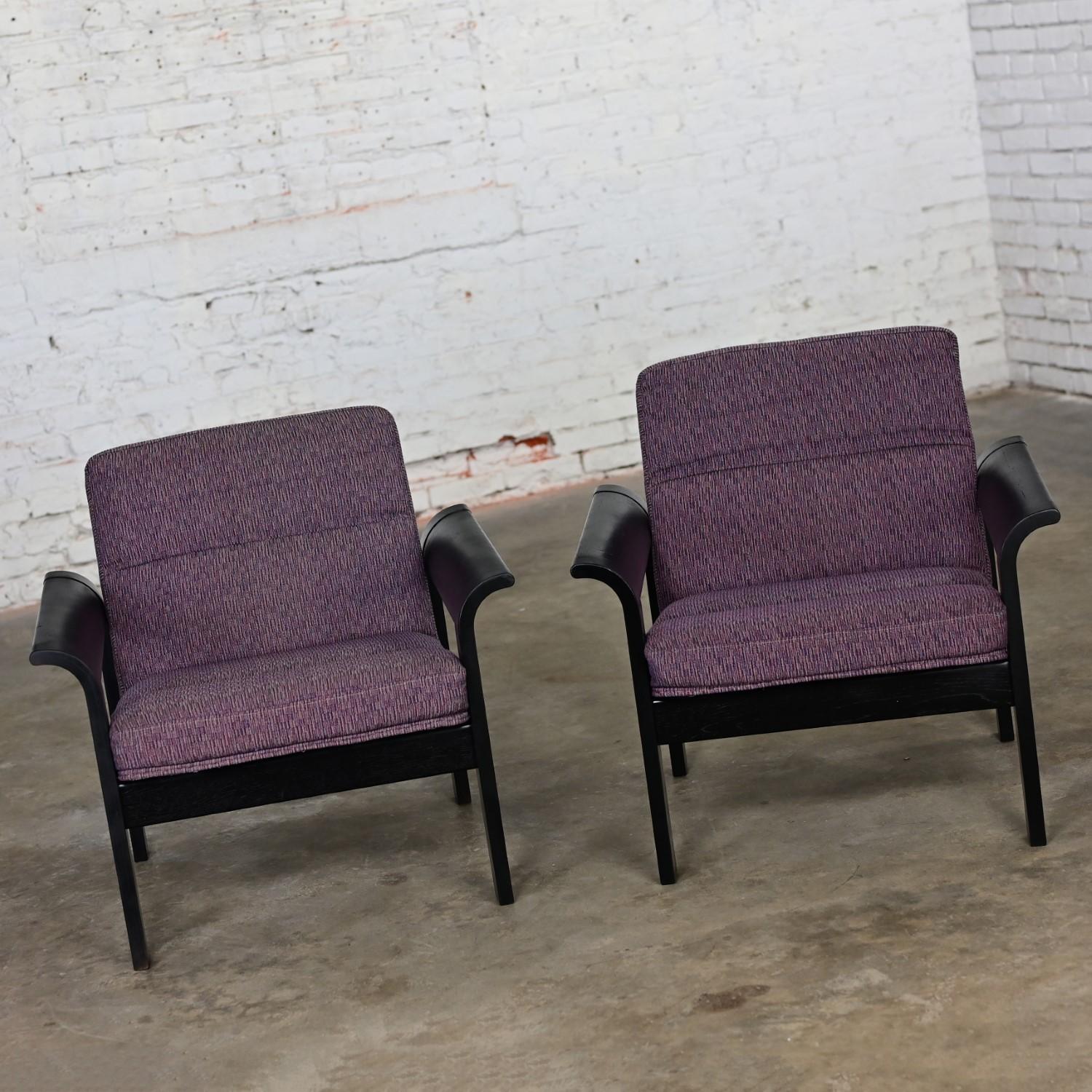 Pair Rudd Intl Danish Oak Lounge Chairs by Thygesen & Sorensen for Magnus Olesen 4