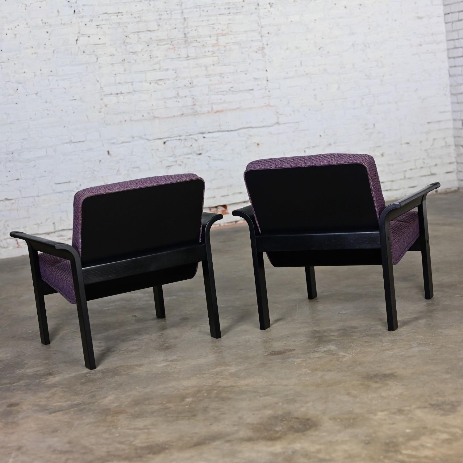 Pair Rudd Intl Danish Oak Lounge Chairs by Thygesen & Sorensen for Magnus Olesen 6
