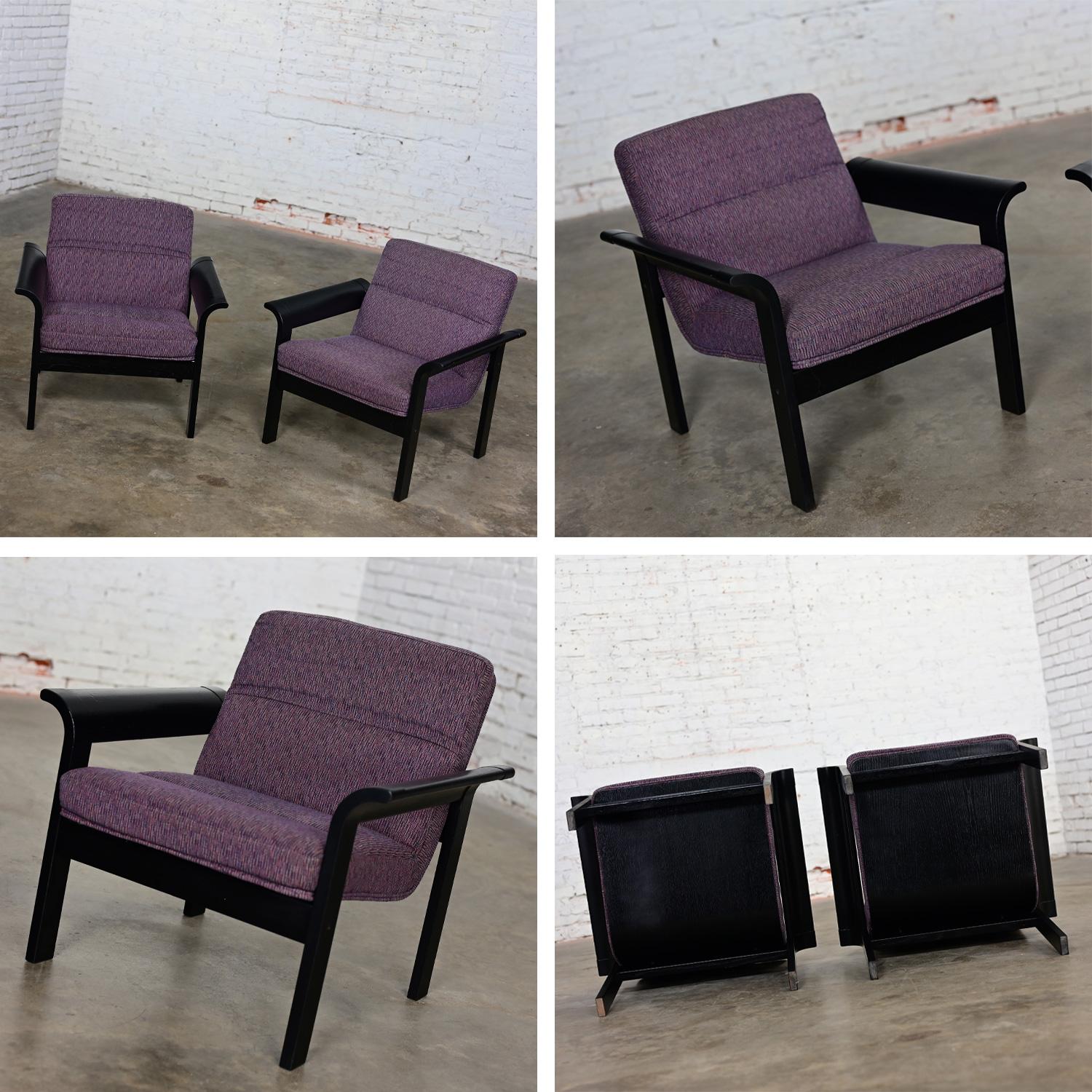 Pair Rudd Intl Danish Oak Lounge Chairs by Thygesen & Sorensen for Magnus Olesen 10