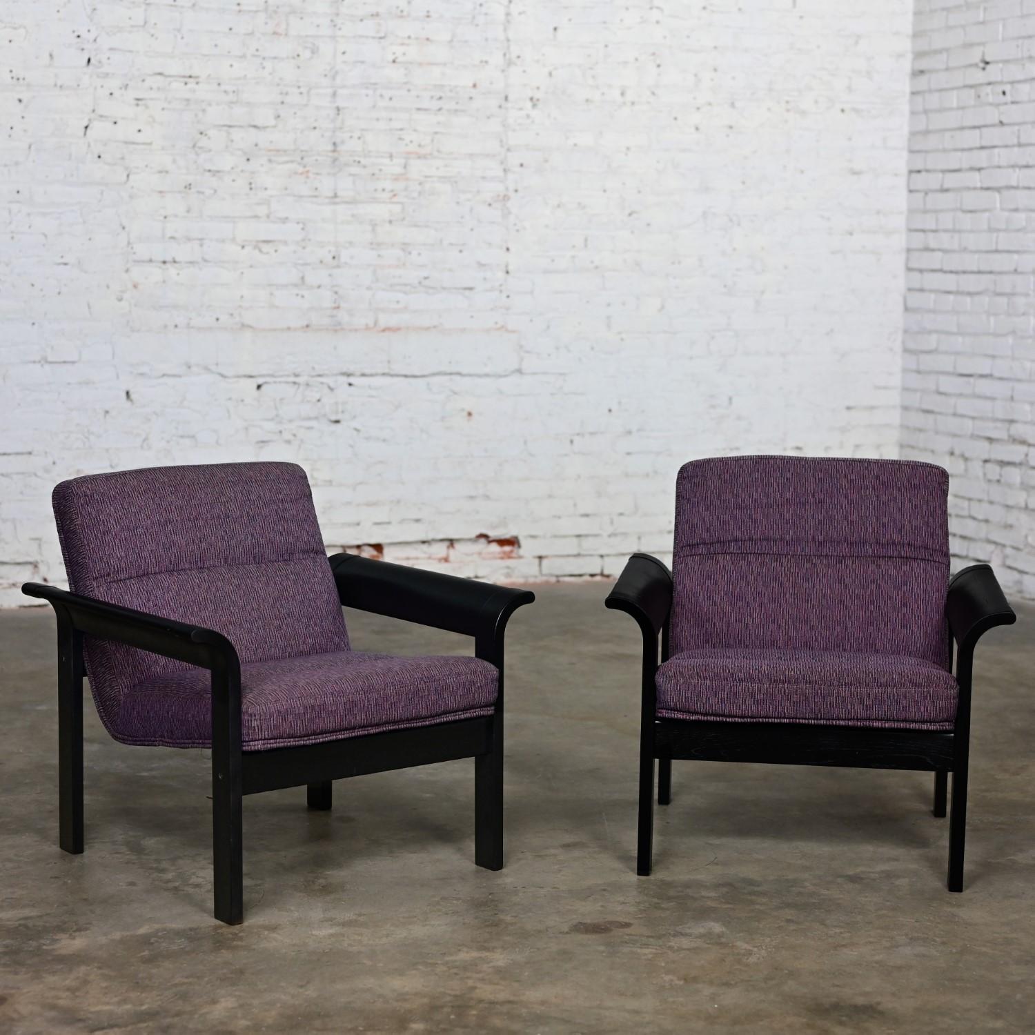 Pair Rudd Intl Danish Oak Lounge Chairs by Thygesen & Sorensen for Magnus Olesen 12