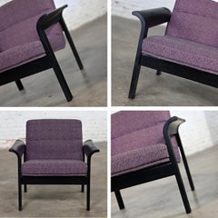 Pair Rudd Intl Danish Oak Lounge Chairs by Thygesen & Sorensen for Magnus Olesen