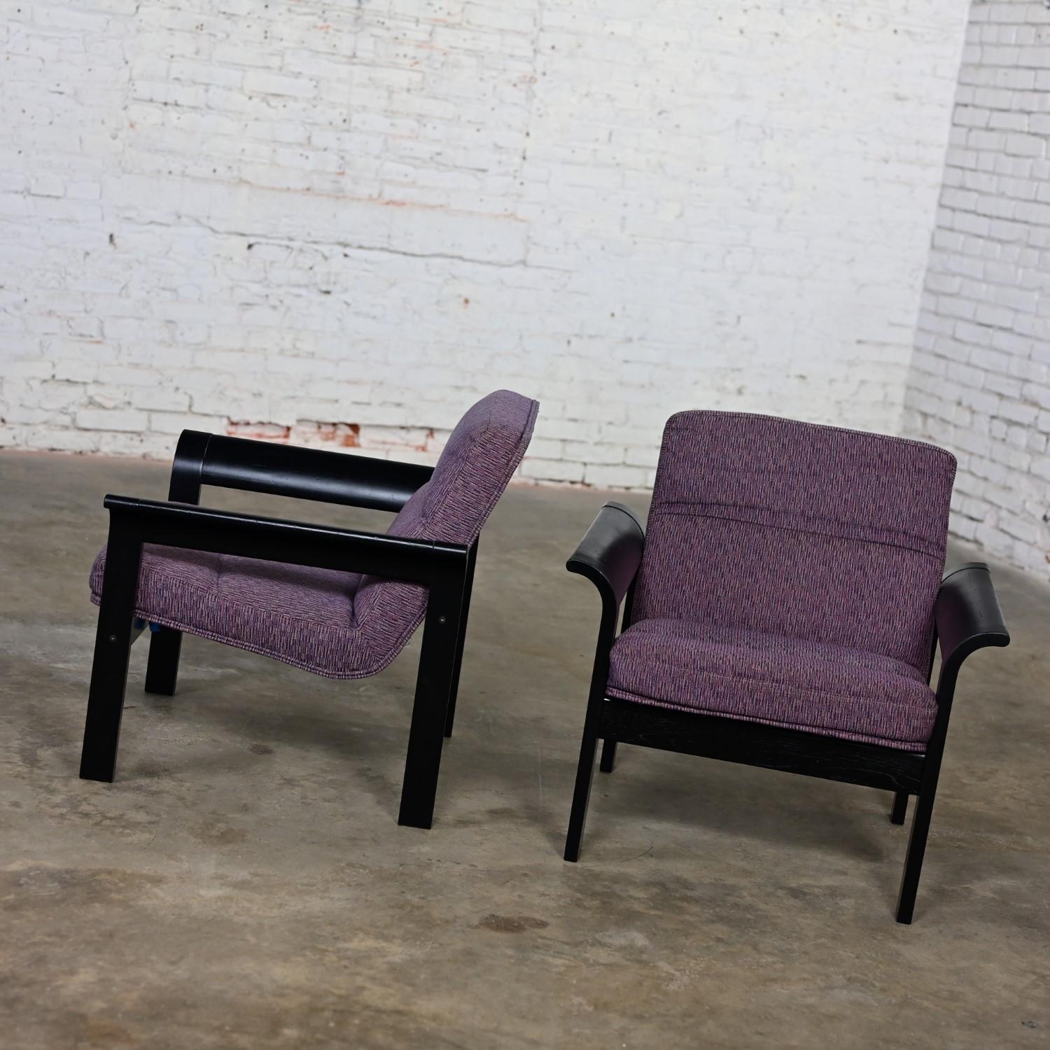 Pair Rudd Intl Danish Oak Lounge Chairs by Thygesen & Sorensen for Magnus Olesen In Good Condition In Topeka, KS