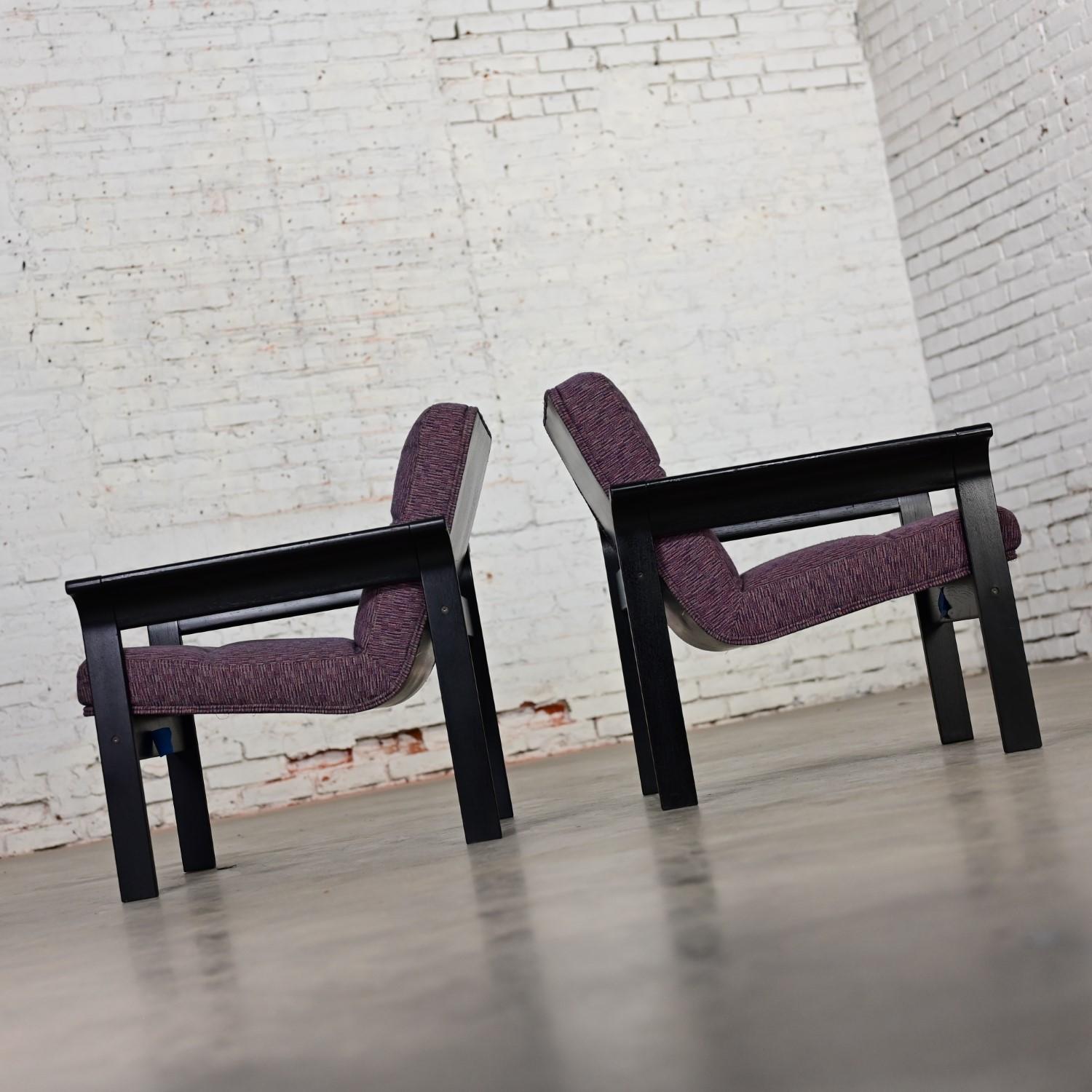 Fabric Pair Rudd Intl Danish Oak Lounge Chairs by Thygesen & Sorensen for Magnus Olesen