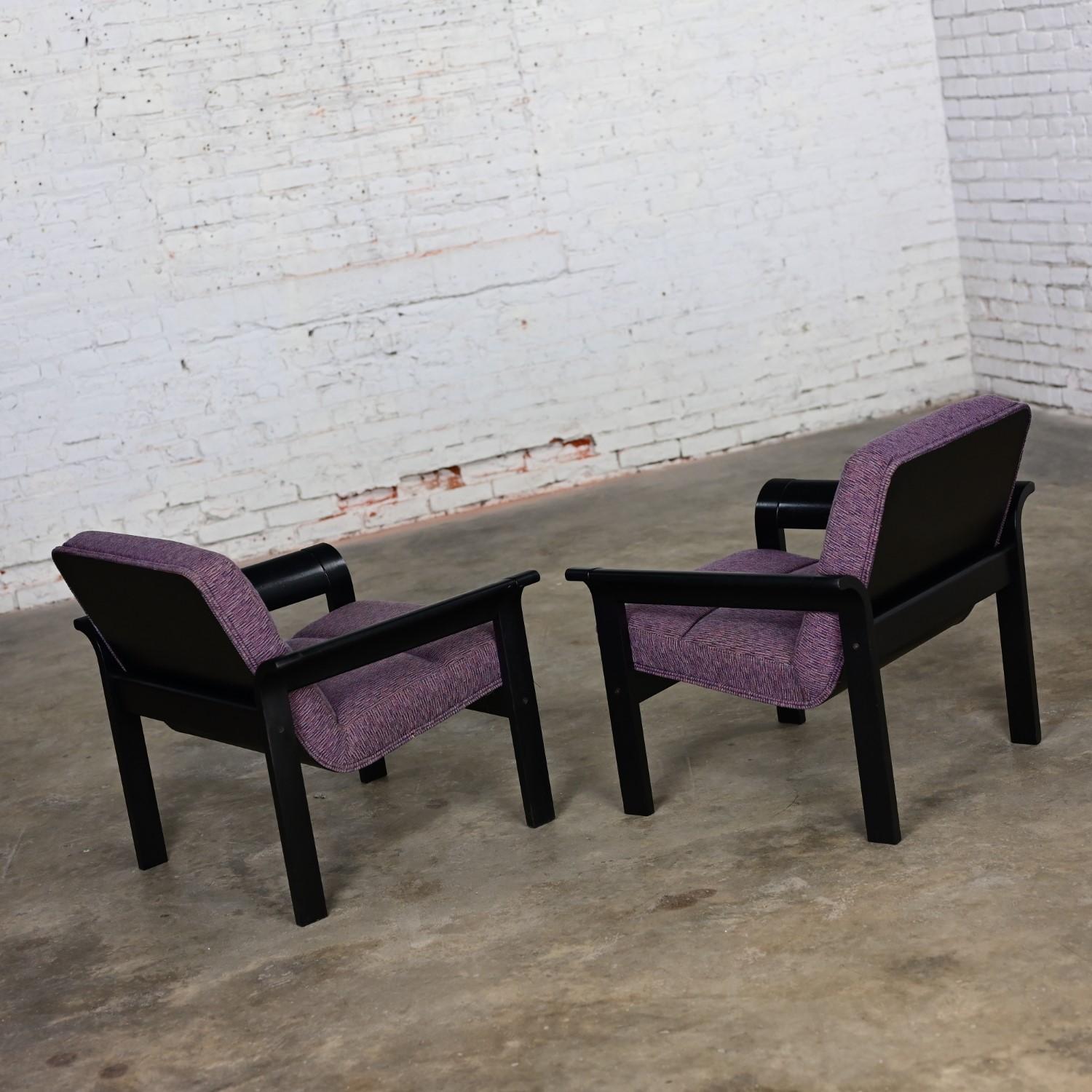 Pair Rudd Intl Danish Oak Lounge Chairs by Thygesen & Sorensen for Magnus Olesen 1