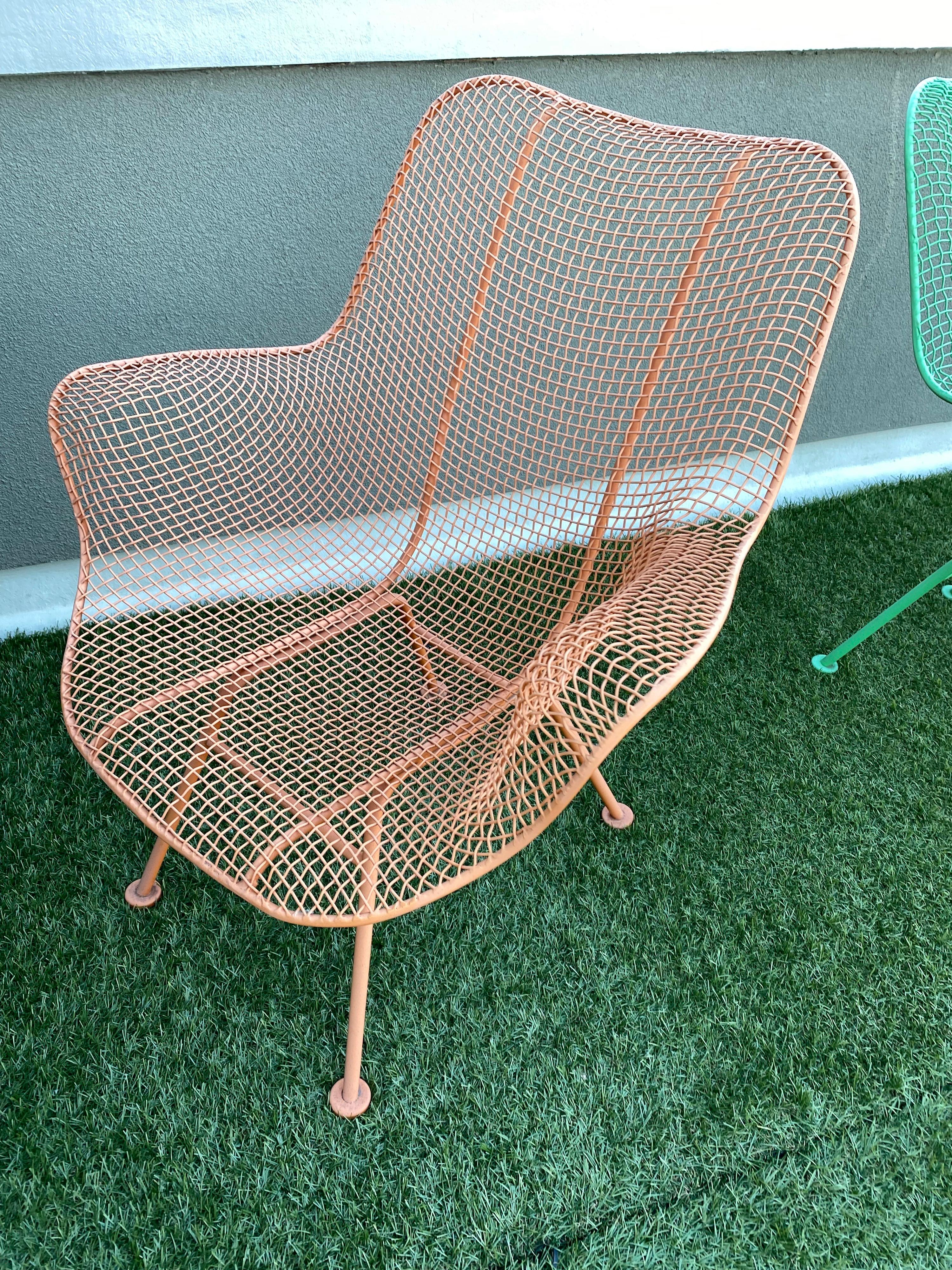 Mid-Century Modern Pair Russell Woodard High Back Lounge Chairs