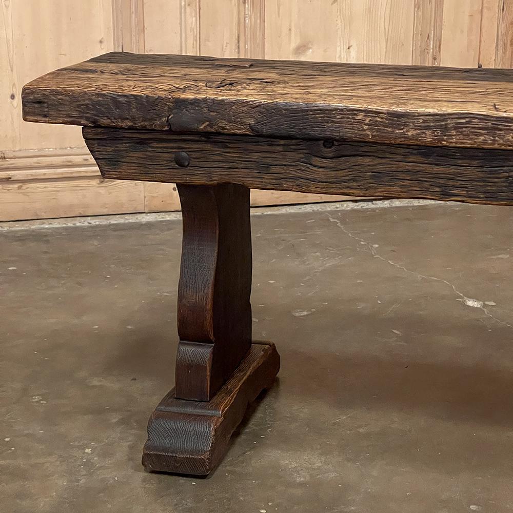Coppia di panche rustiche in Oak Oak in vendita 6