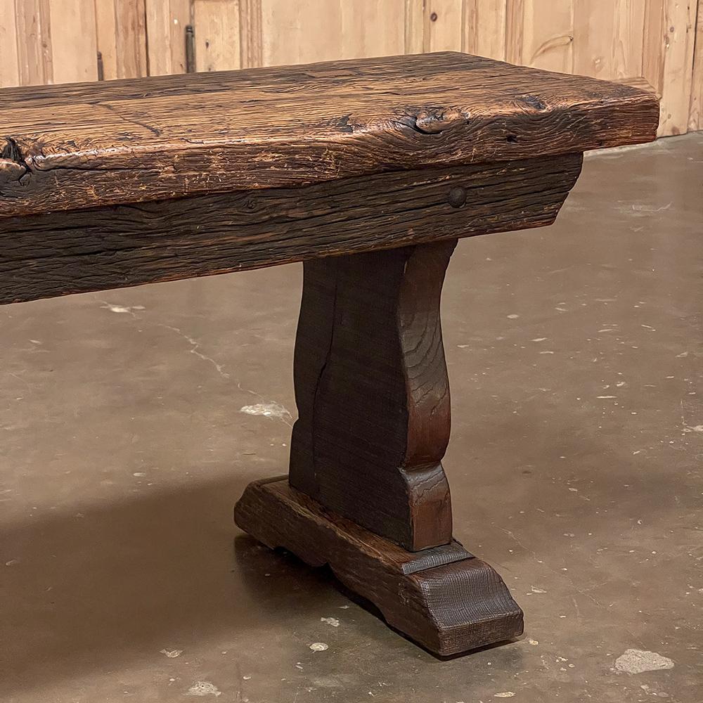 Coppia di panche rustiche in Oak Oak in vendita 7