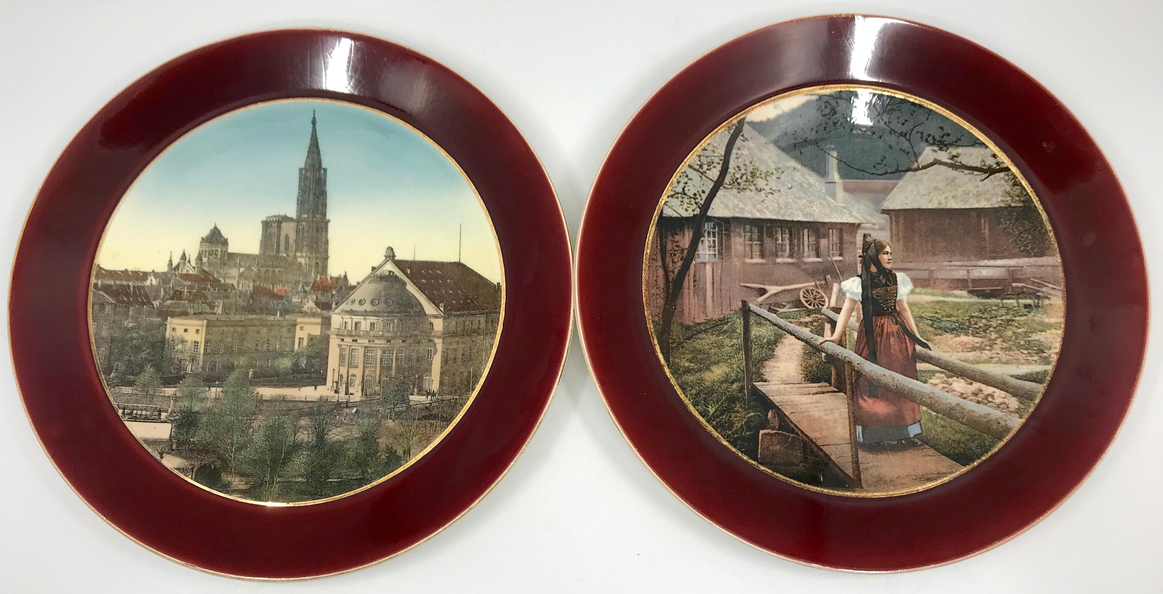 Pair of Sarreguemines Strasbourg Plates In Good Condition In New York, NY