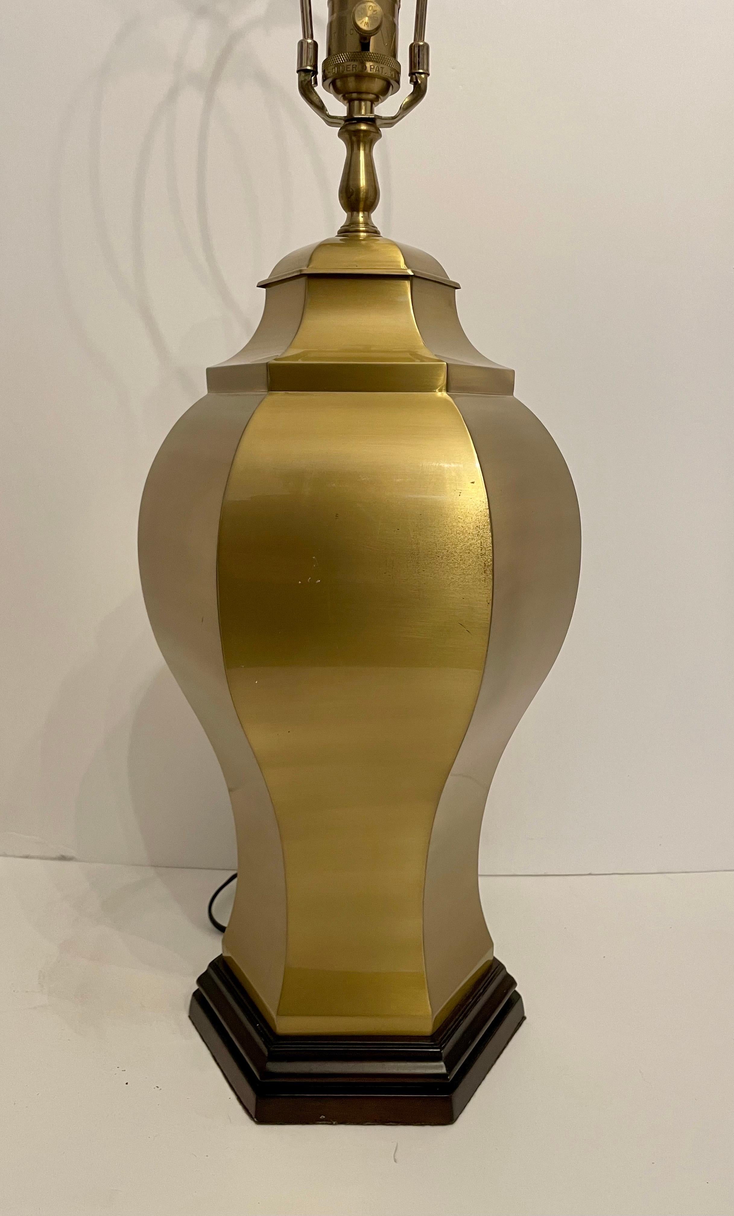vintage brass ginger jar lamp