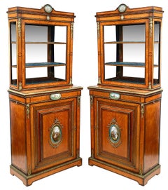 Pair Satinwood Pier Cabinets, circa 1880.