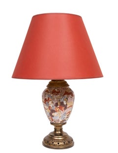 pair Satsuma Table Lamps Japan 1950s