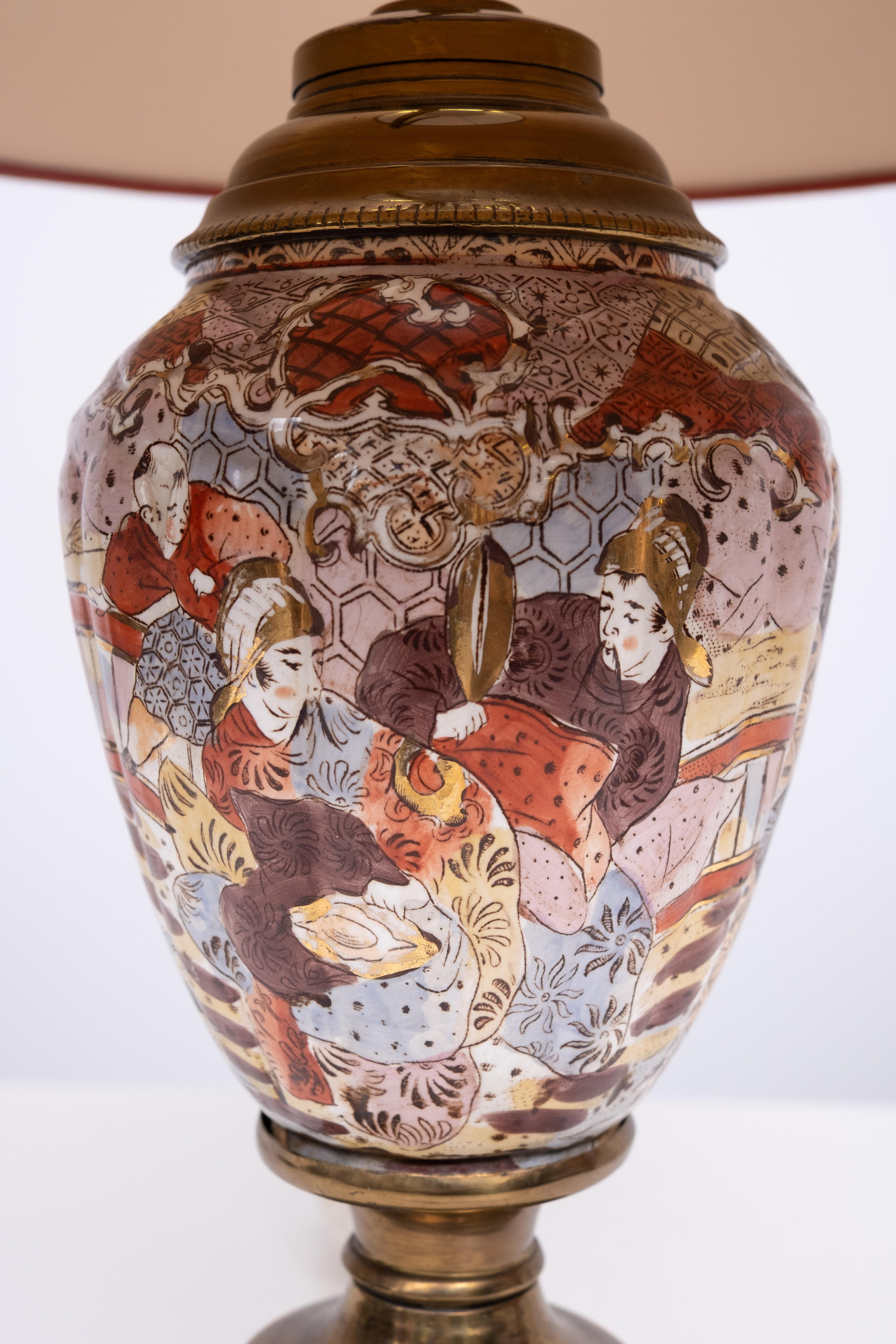 coppia di lampade da tavolo Satsuma Giappone anni '50 In condizioni buone in vendita a Den Haag, NL