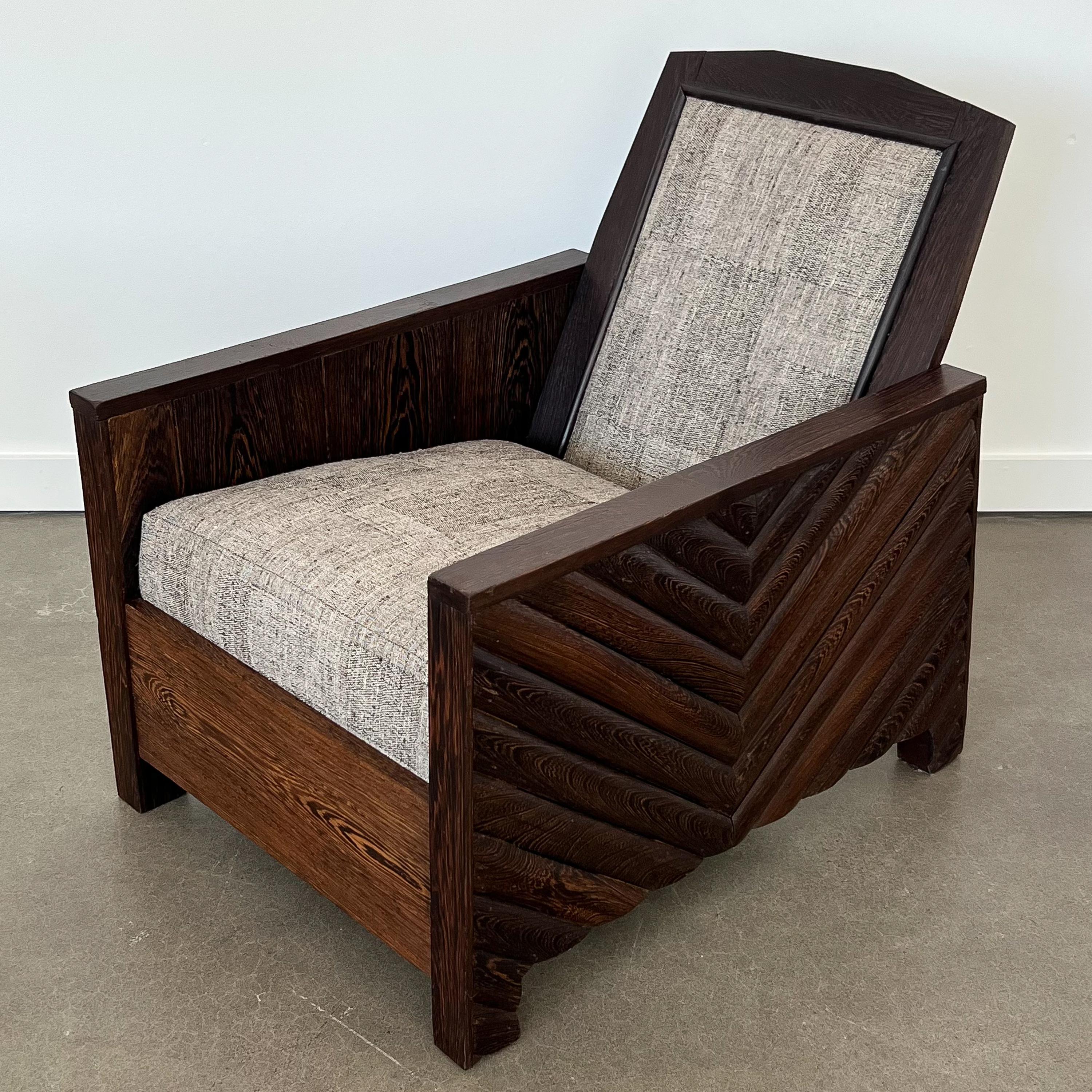 Pair Scandinavian 1920s Solid Wenge Modernist Club Chairs For Sale 8