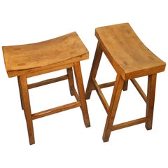 Pair Scandinavian Bar Stools