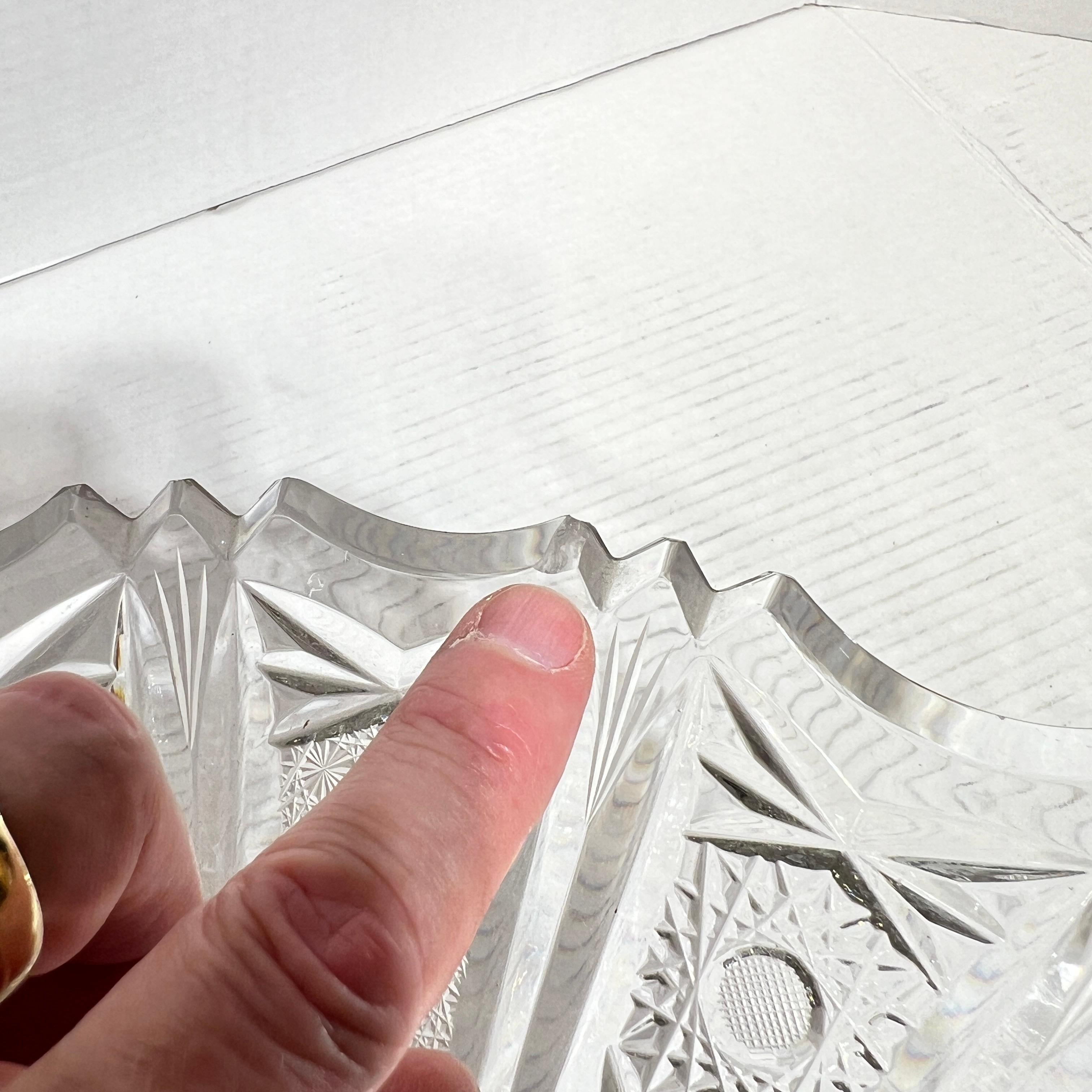Paire de Tazza scandinaves en verre taillé et argent en vente 6