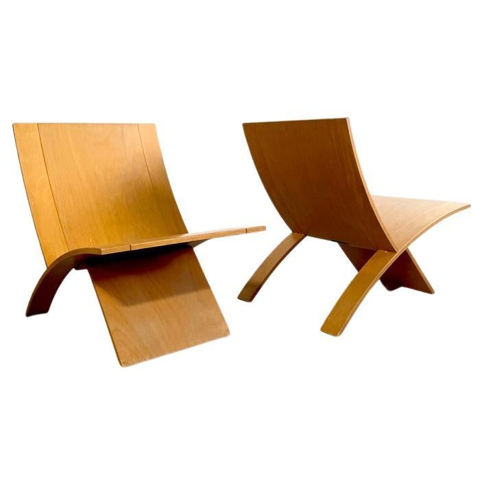 Pareja de sillas modernas escandinavas Jens Nielson "Laminex" de Westnofa