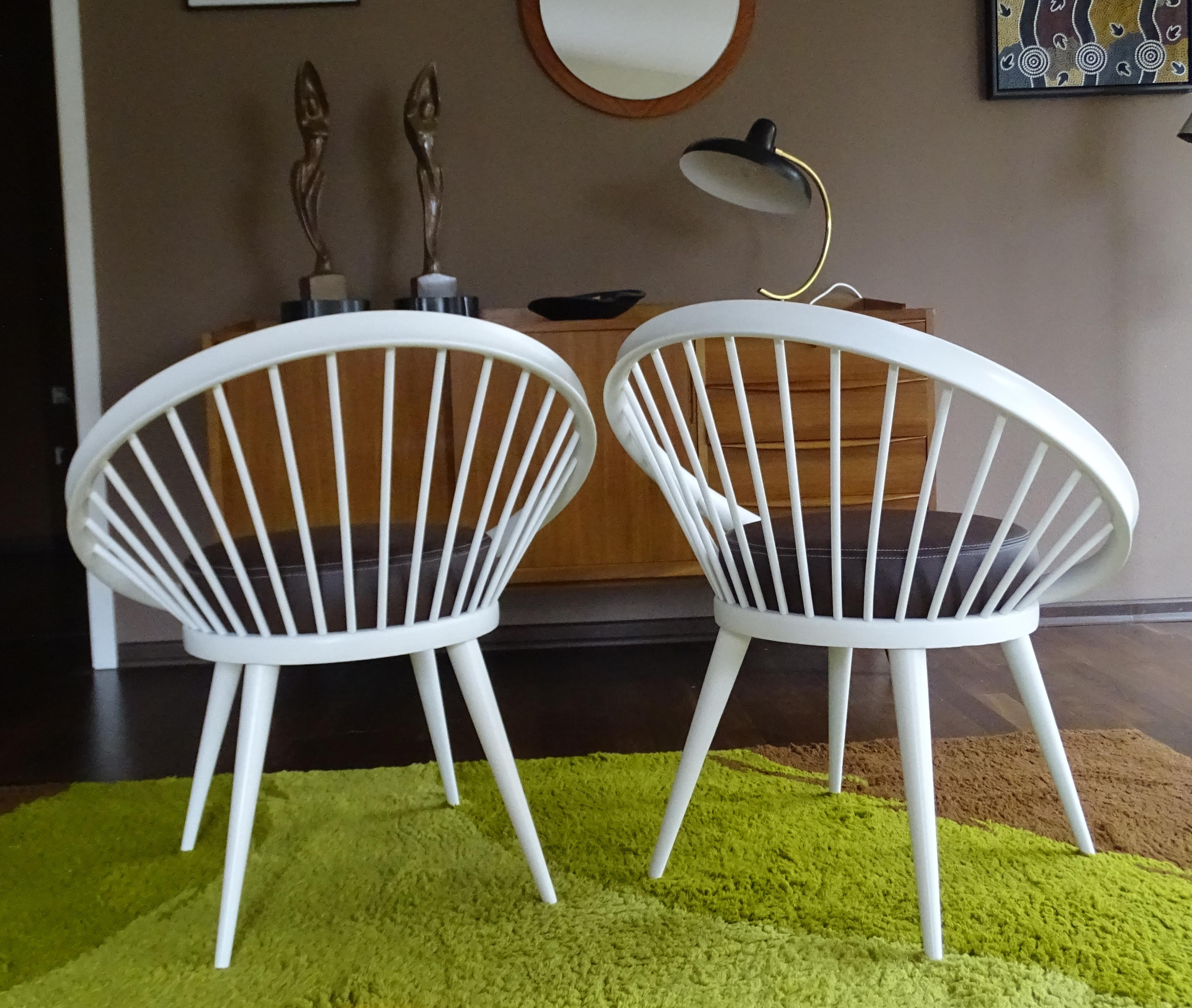 Pair  Yngve Ekström Swedese Lounge Chairs, 1960s, Danish Modern For Sale 3