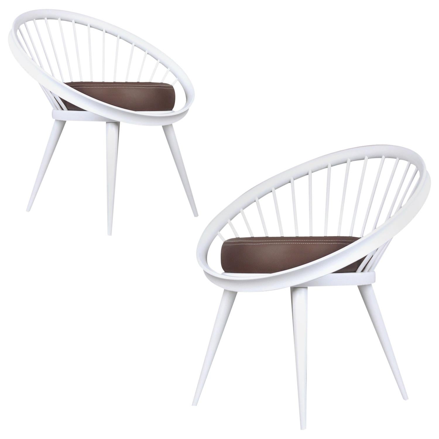 Pair  Yngve Ekström Swedese Lounge Chairs, 1960s, Danish Modern For Sale