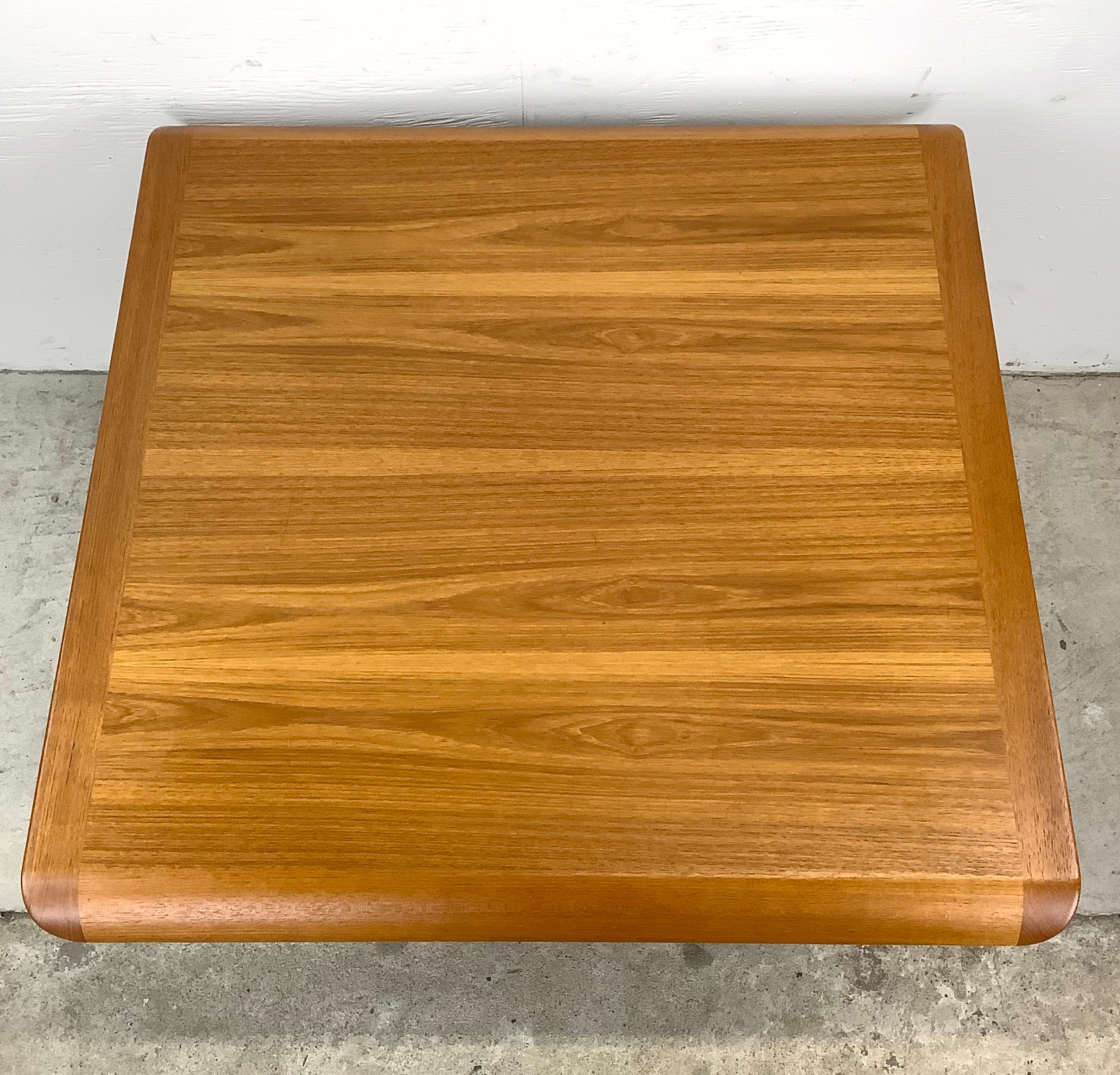 Wood Pair Scandinavian Modern Teak End Tables For Sale