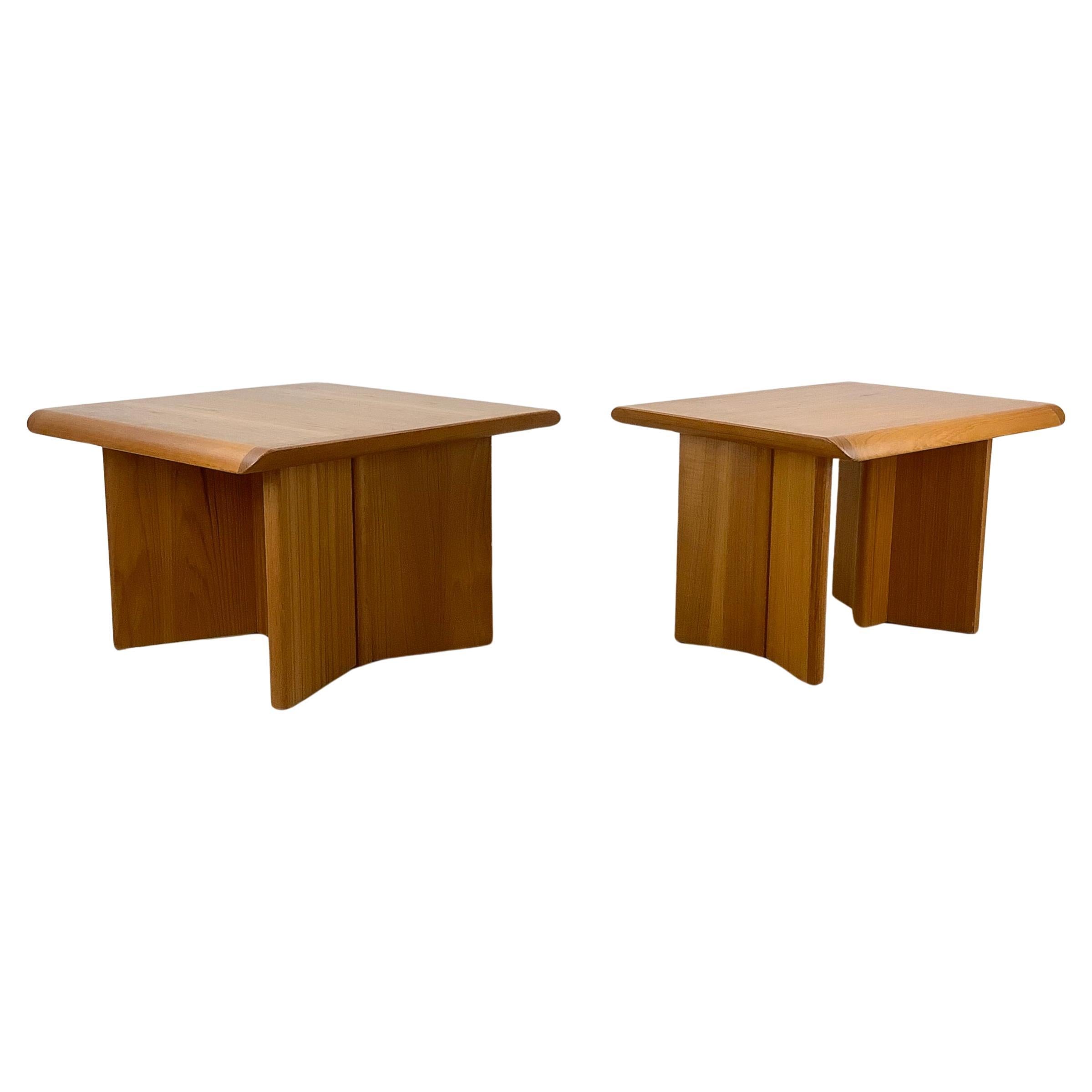 Pair Scandinavian Modern Teak End Tables For Sale