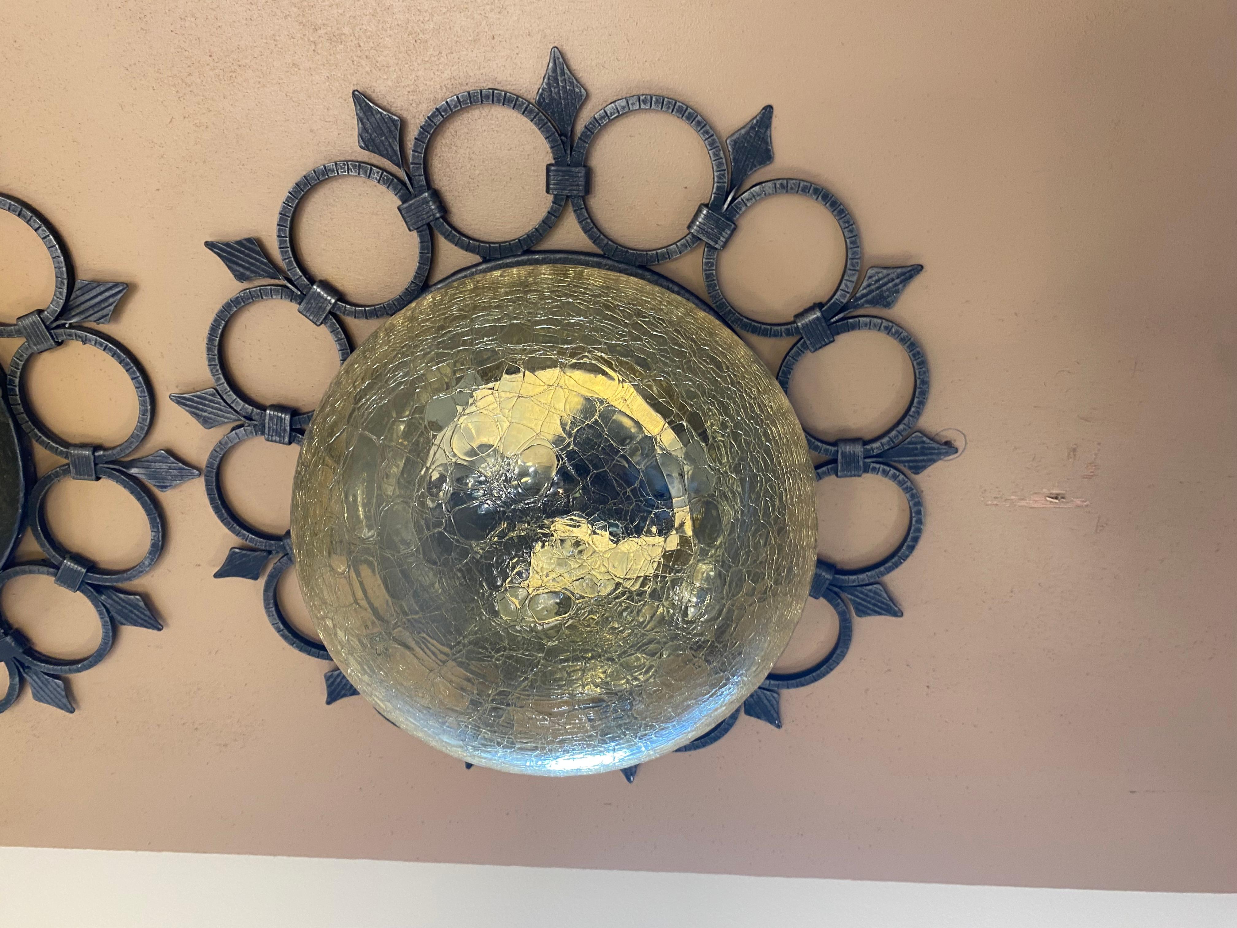 Pair sconces , 1960, Italy In Good Condition For Sale In Nice, FR